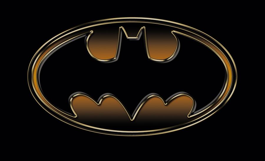 Batman Movie Digital Art - Batman - Black And Gold Embossed Shield by Brand A