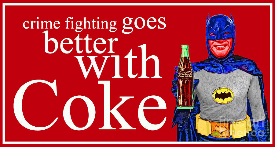 Batman Crime Fighting Goes Better with Coke Digital Art by David Caldevilla