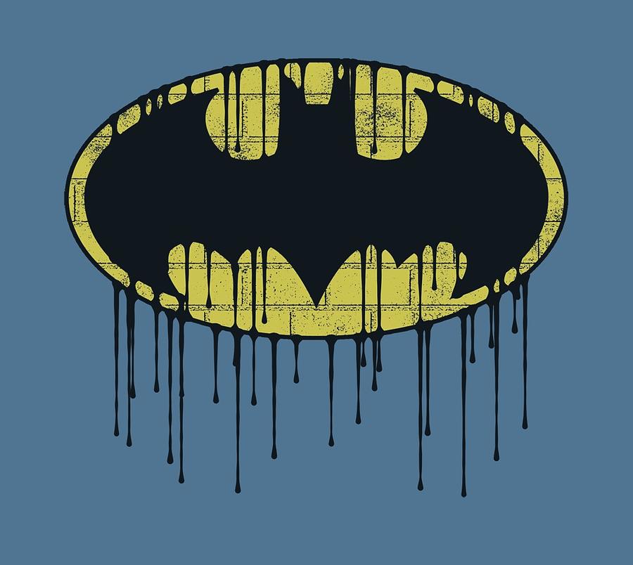 Batman Movie Digital Art - Batman - Dripping Brick Wall Shield by Brand A
