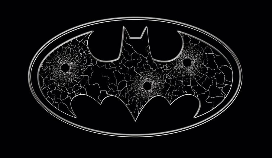 Batman Digital Art - Batman - Glass Hole Logo by Brand A