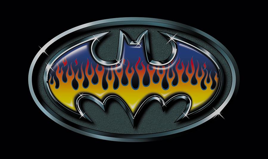 Batman - Hot Rod Shield Digital Art by Brand A - Pixels