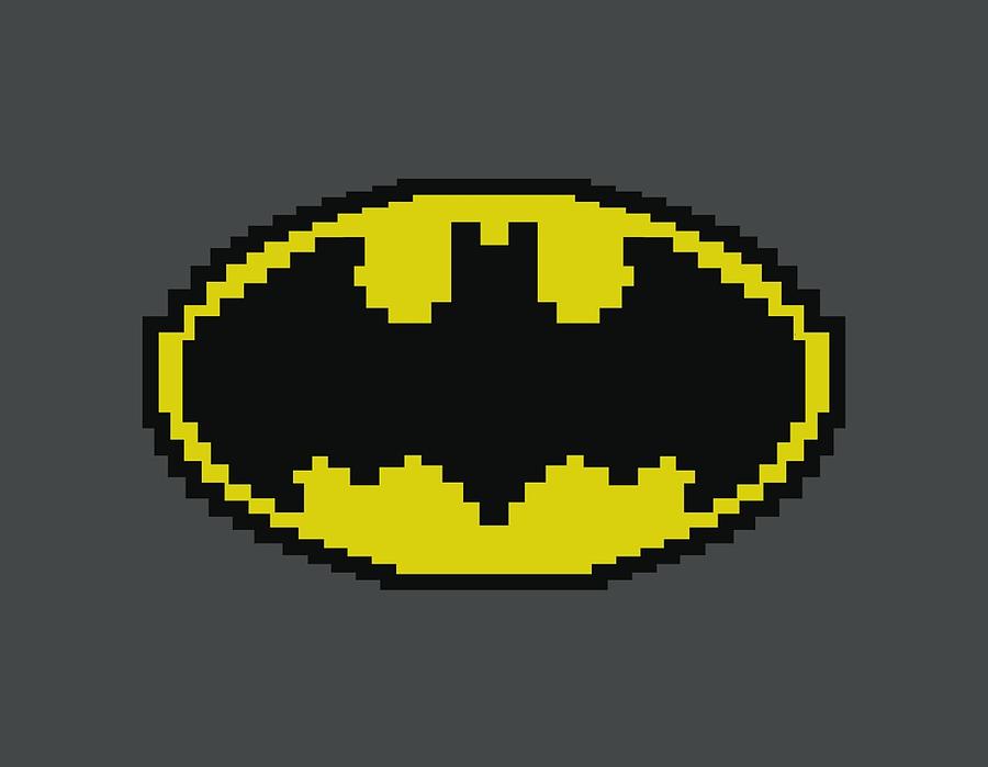 Batman Digital Art - Batman - Pixel Symbol by Brand A.