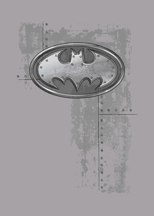 Batman Movie Digital Art - Batman - Rivited Metal Logo by Brand A
