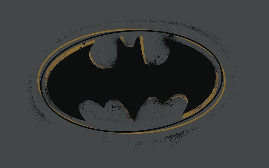Batman Movie Digital Art - Batman - Spray Paint Logo by Brand A