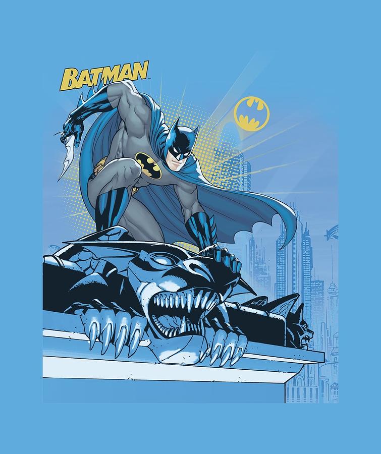 Batman Movie Digital Art - Batman - Two Gotham Gargoyles by Brand A