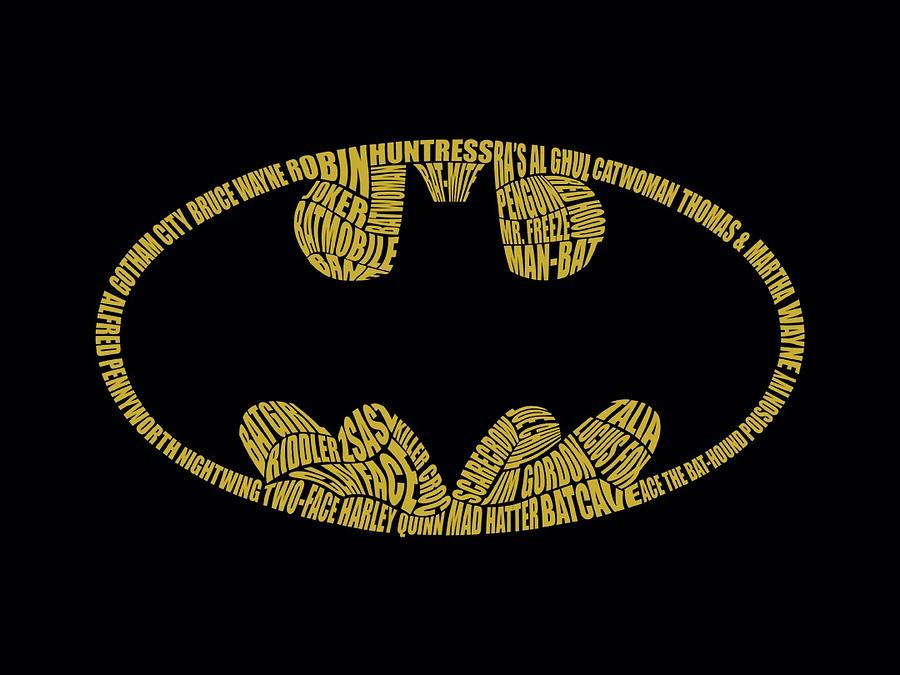 Batman Movie Digital Art - Batman - Word Logo by Brand A
