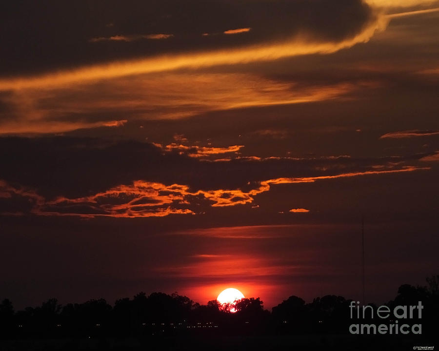 Baton Rouge Photograph - Baton Rouge Sizzling Sunday Sunset  by Lizi Beard-Ward