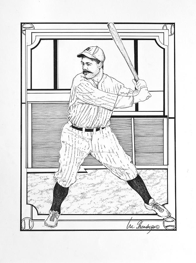 Batter Up Drawing by Ira Shander