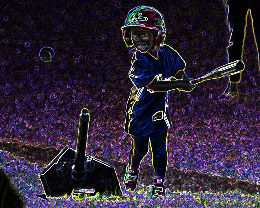 Baseball Digital Art - Swing Batter Swing by Stephen Brown