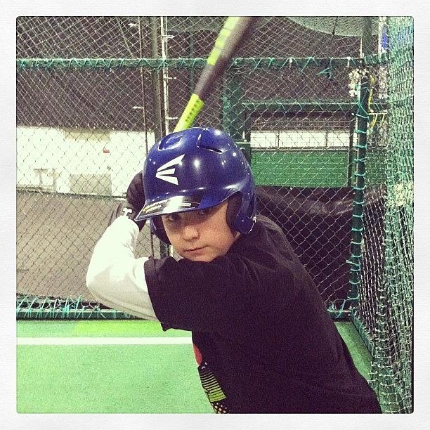 Baseball Photograph - Batting Cages With Mini Me! #love #son by Marcus Friedhofer