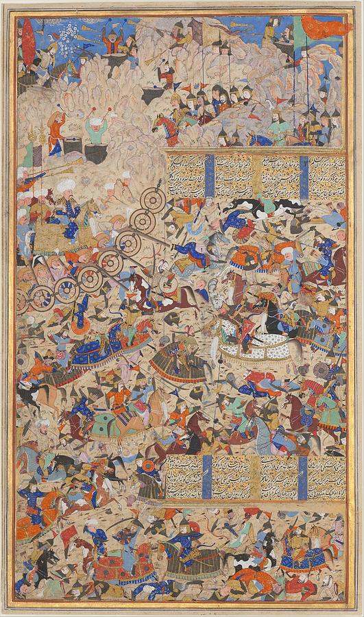 Battle Between Iranians and Turanians Painting by Celestial Images