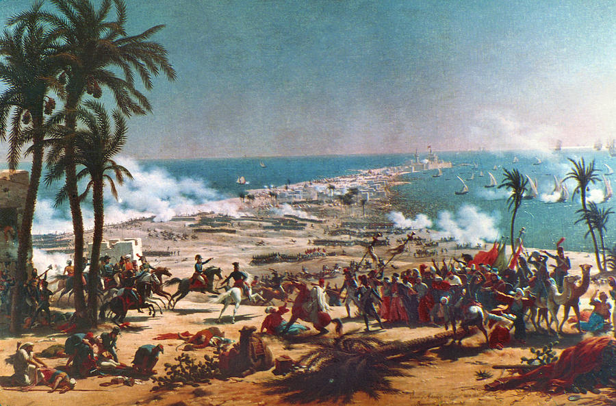 Battle Of Aboukir, 1799 Painting by Granger