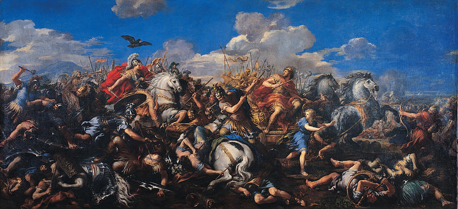 Battle of Alexander versus Darius Painting by Pietro da Cortona