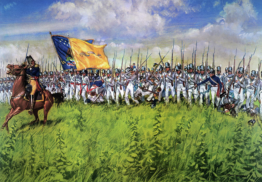 Battle Of Chippewa, 1814 Painting by Granger