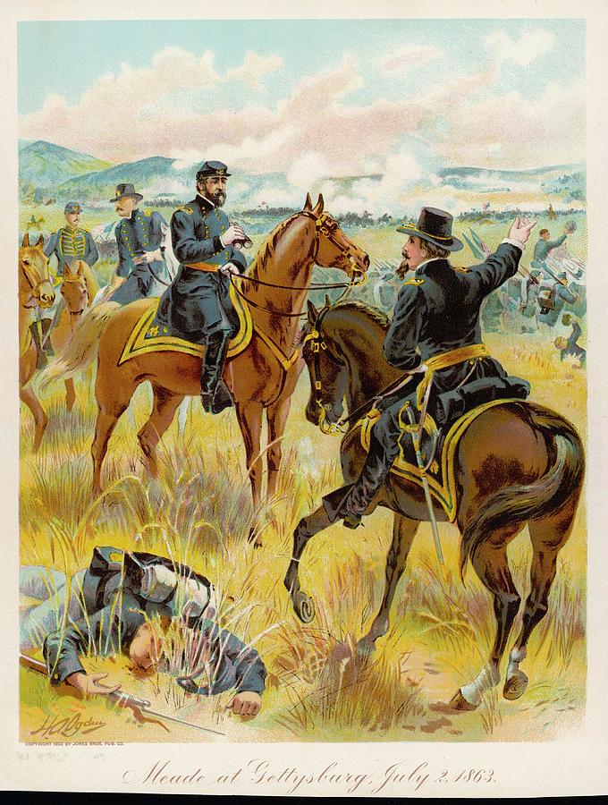 Battle Of Gettysburg Union General Drawing by Mary Evans Picture