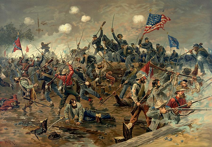 Court House Painting - Battle Of Spotsylvania American Civil War by Movie Poster Prints