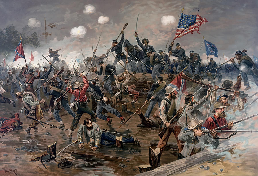 Flag Painting - Battle of Spotsylvania by Mountain Dreams