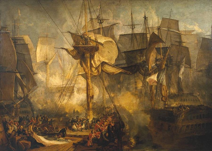 Battle Of Trafalgar Painting by Pam Neilands