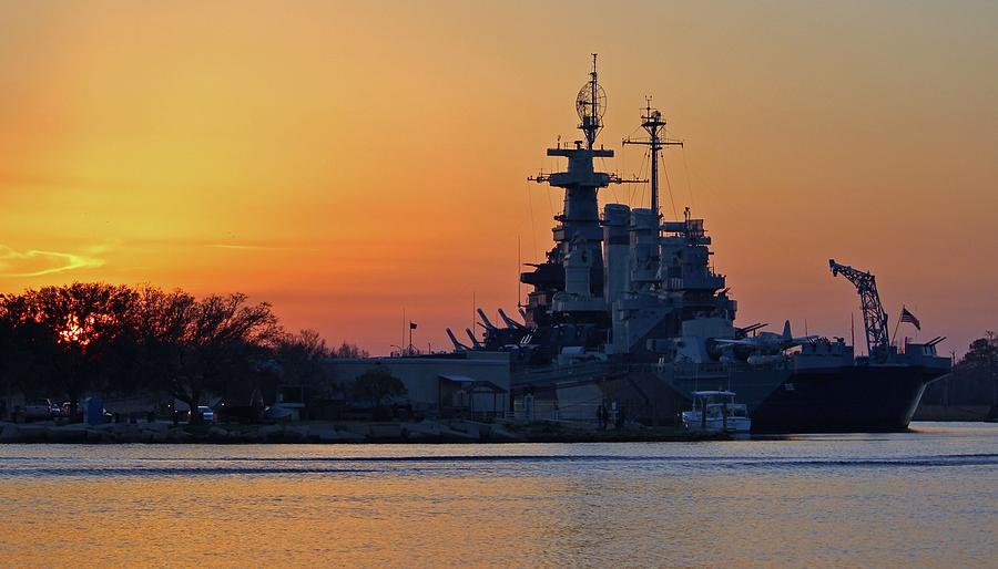 Sunset Photograph - Battleship Sunset by Cynthia Guinn