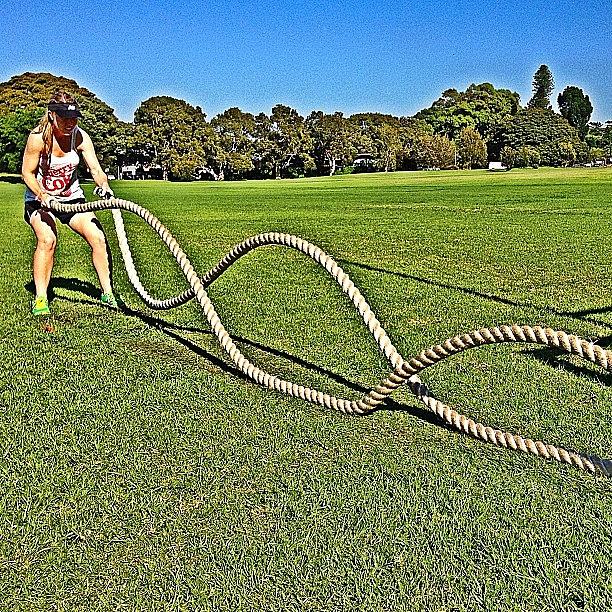 Gunny Photograph - Battling Ropes. #training #motivation by Emily Hames
