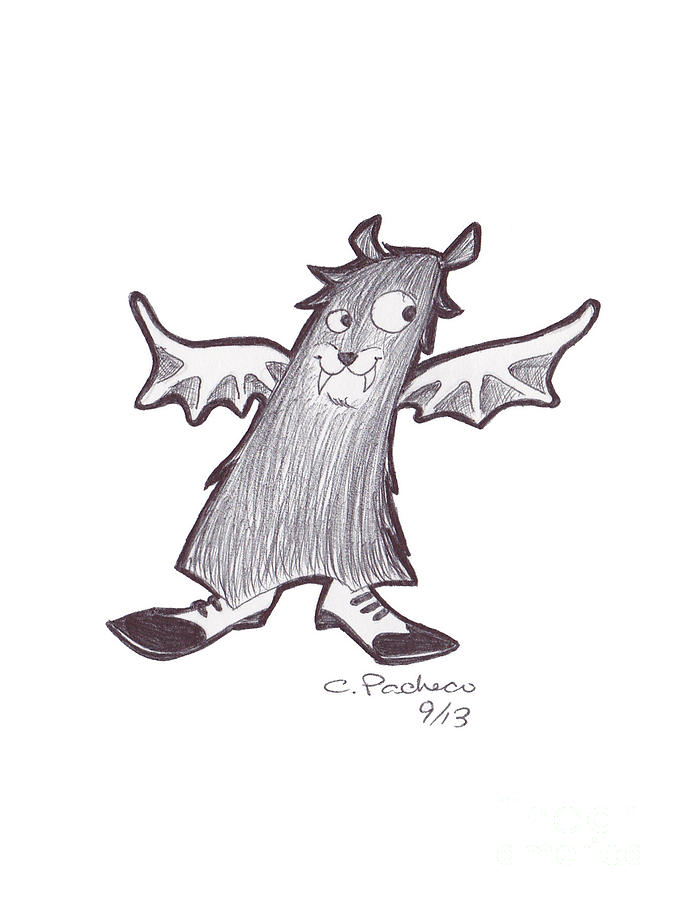 Batty Drawing by Cesar Pacheco - Fine Art America
