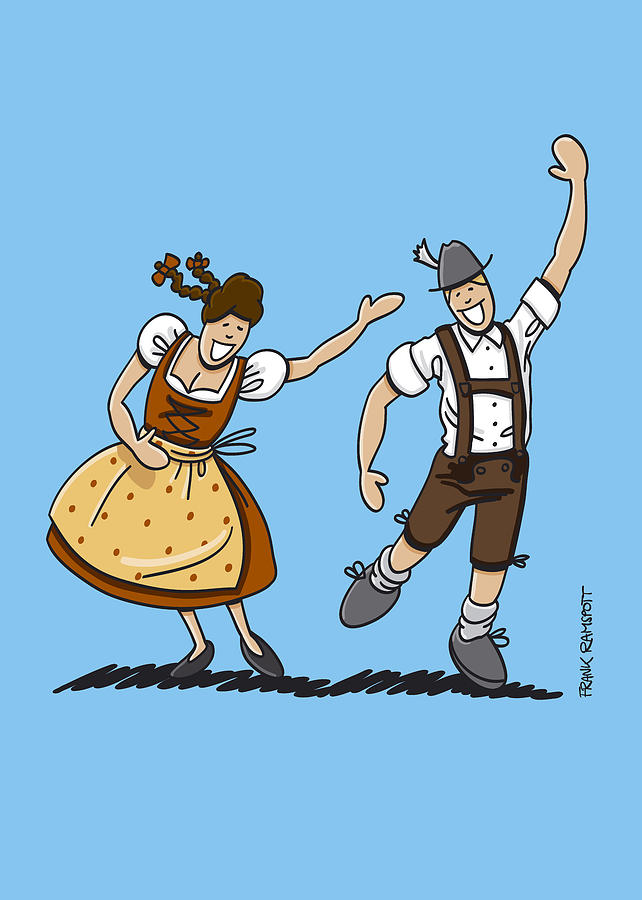 Munich Movie Digital Art - Bavarian Couple Celebrating The Oktoberfest by Frank Ramspott