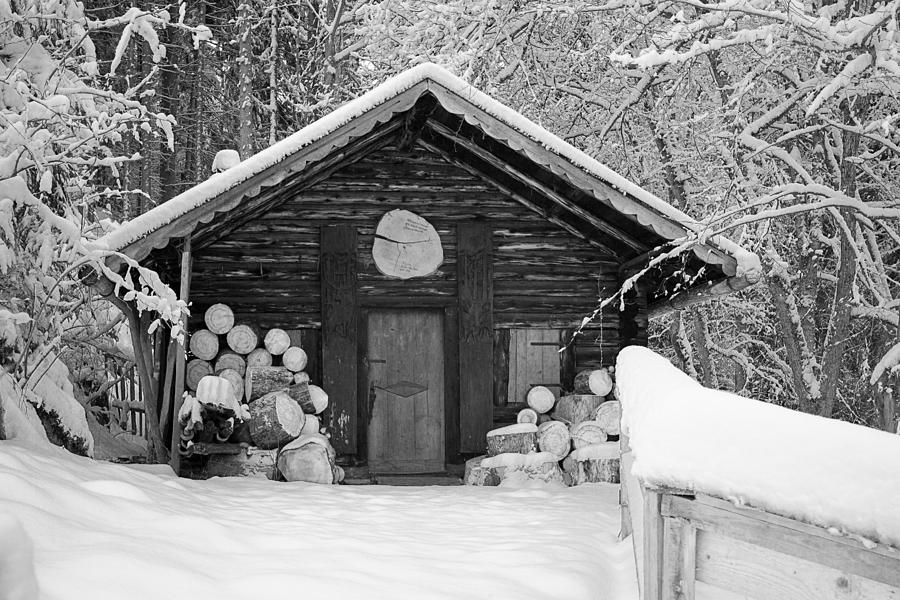 Bavarian Hut in Snow Photograph by Shirley Radabaugh