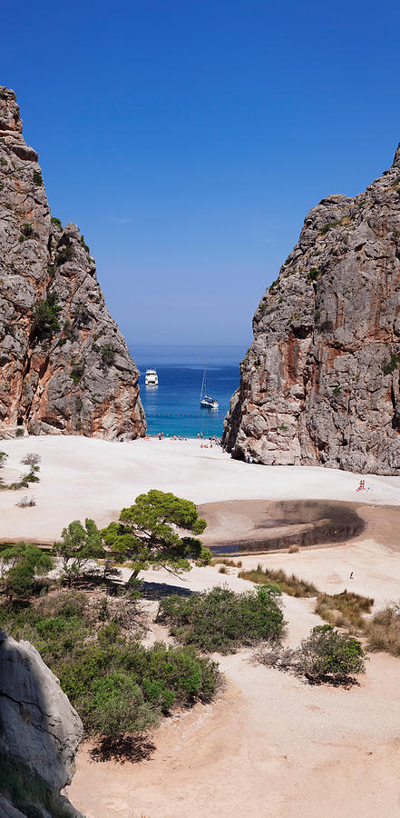Bay And Beach, Cala De Sa Calobra Photograph by Panoramic Images - Pixels