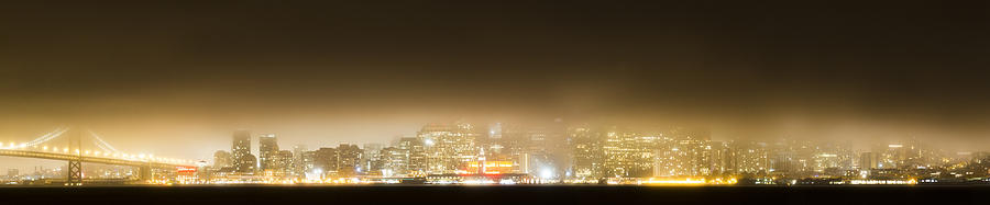 Bay Area Nighttime Fog Photograph by Bryant Coffey