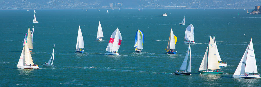 San Francisco Photograph - Bay Area Sailboats by Larry Fry