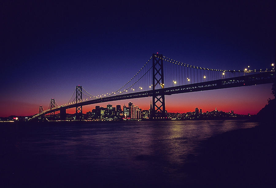 San Francisco Photograph - Bay Bridge and San Francisco by David M Davies