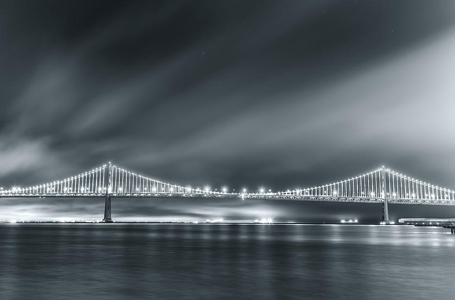 Bay Bridge and The Fog Photograph by Jonathan Nguyen