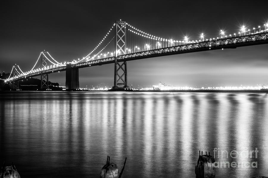 San Francisco Photograph - Bay Bridge BW by Suzanne Luft