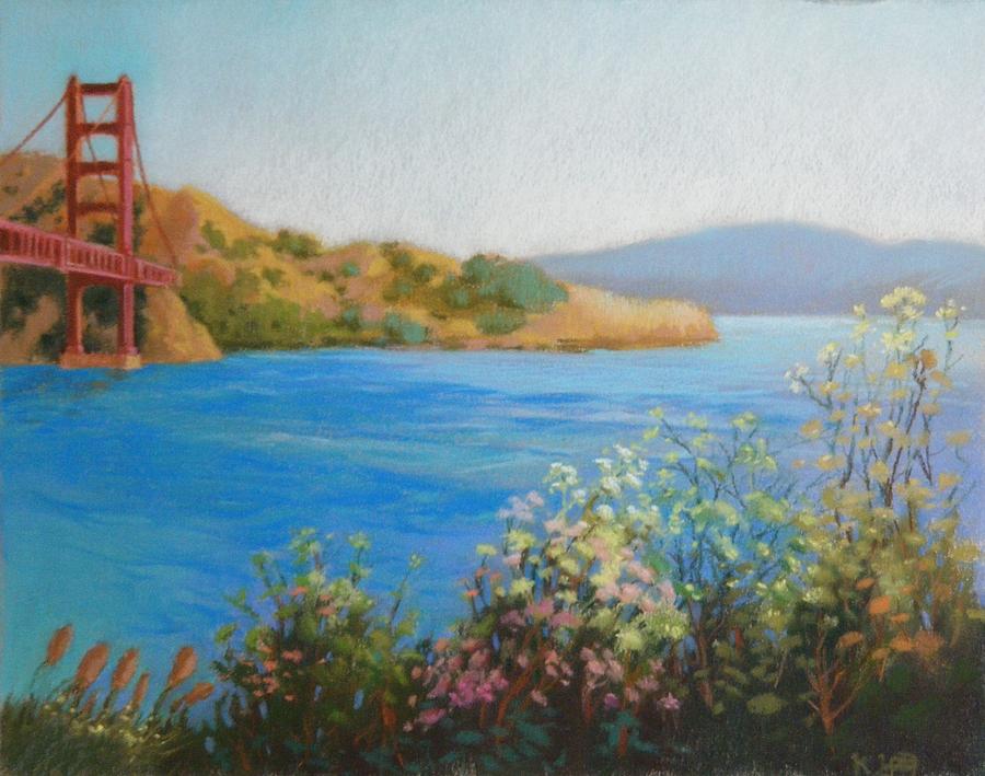 Bay bridge  Painting by Celine  K Yong