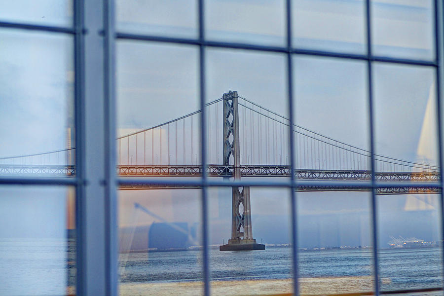 Bay Bridge from a Window Photograph by SC Heffner