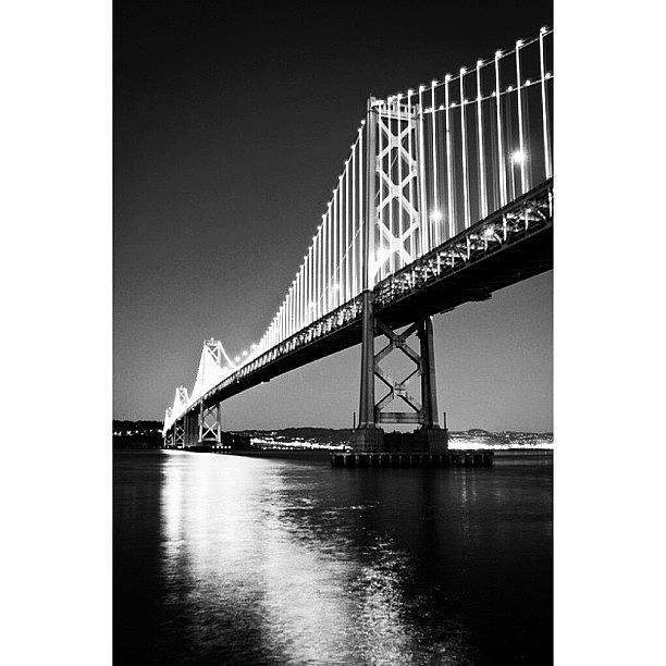 Bridge Photograph - Bay Bridge In Black & White by Paul Martin