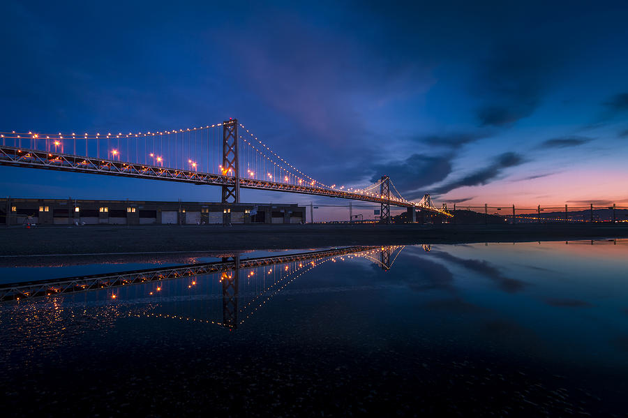 Bridge Photograph - Bay Bridge in San Francisco by Jianghui Zhang