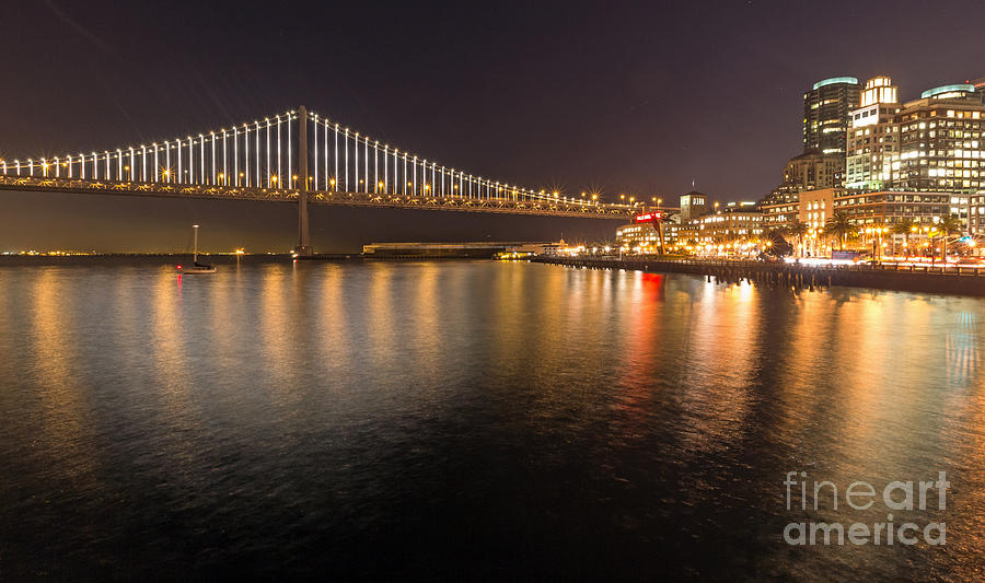 Bay Bridge Lights and City Photograph by Kate Brown