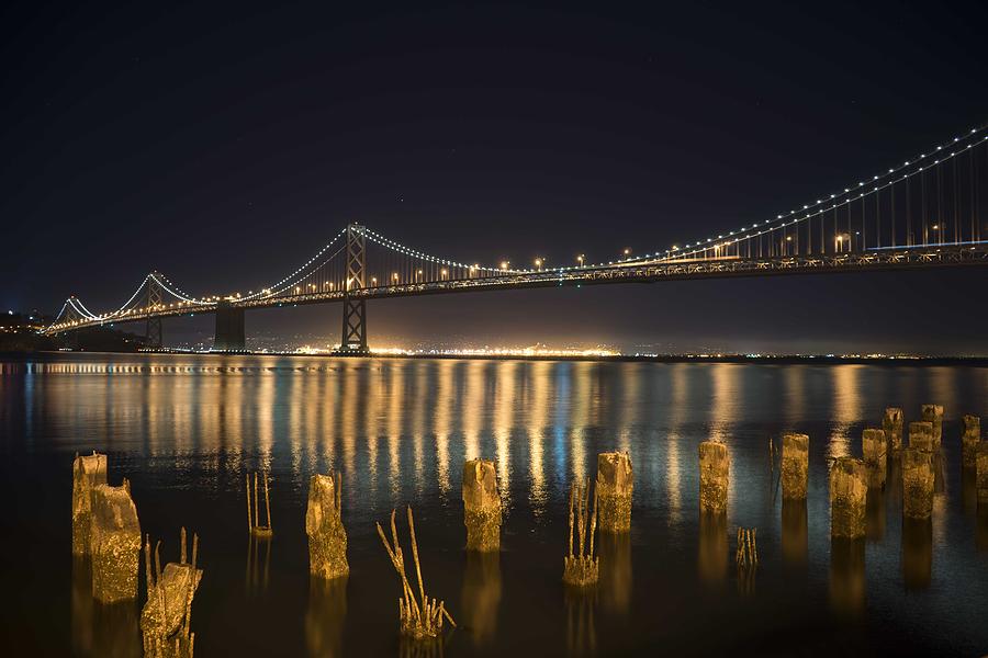 Bay Bridge Lights Photograph by Jessica Brooks