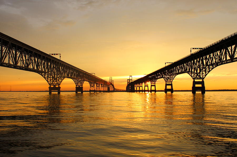 Bay Bridge Sunset Photograph by Jennifer Casey