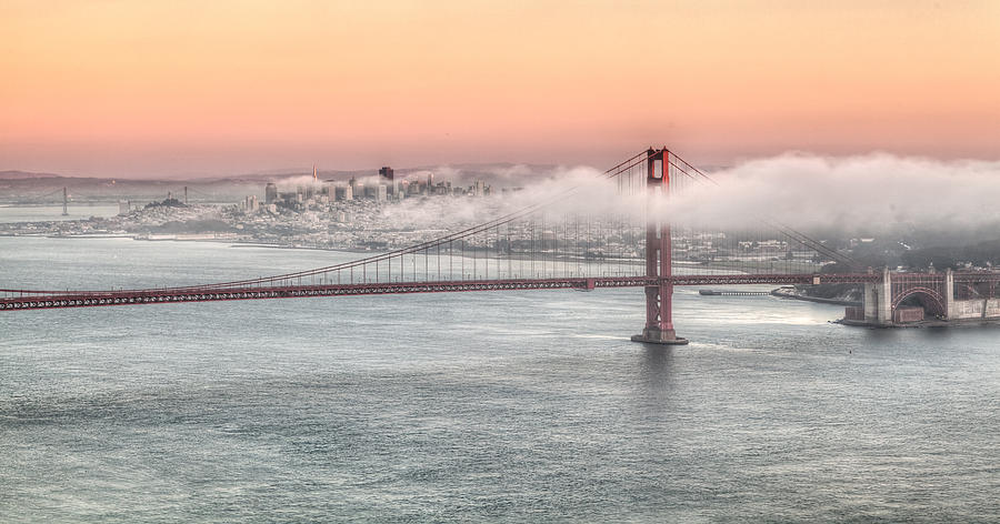 San Francisco Photograph - Bay city sunset  by Charles Garcia