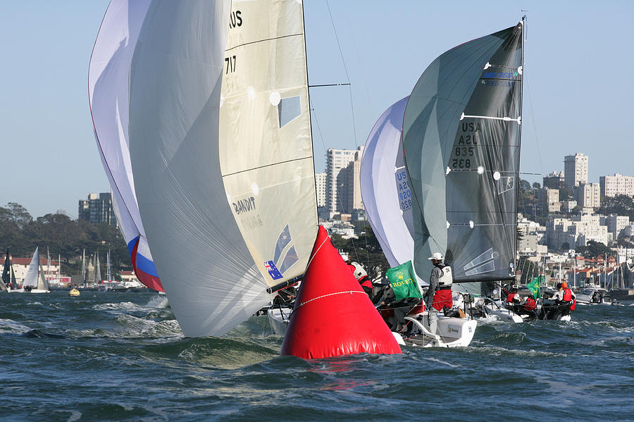 Bay Downwind Action Photograph by Steven Lapkin