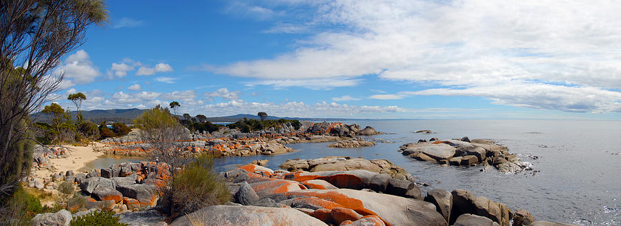 Bay Of Fires panorama Painting by Glen Johnson