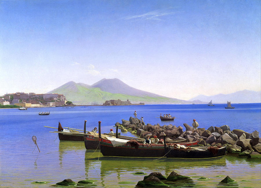 Bay of Naples Painting by Christen Kobke