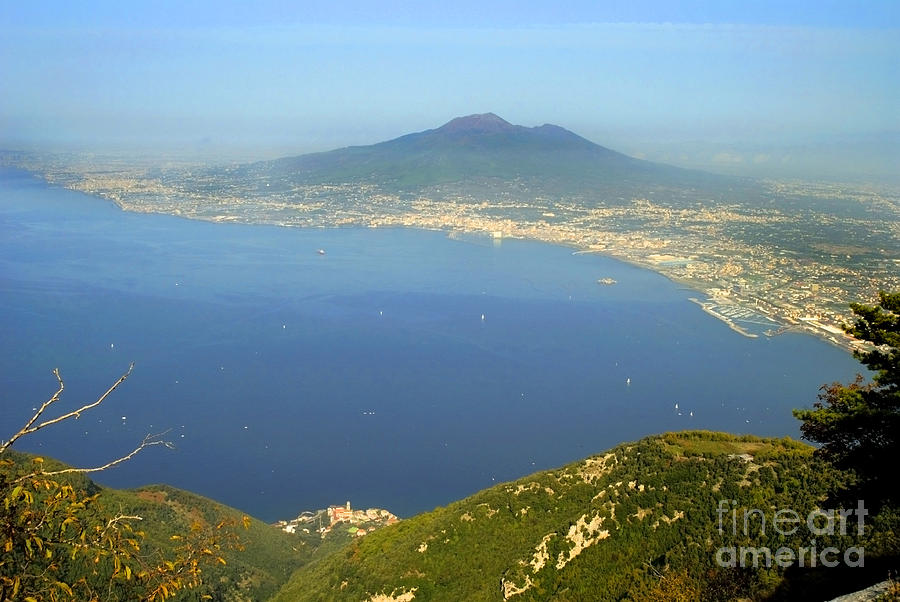 bay of Naples with Vesuvius Photograph by Brenda Kean