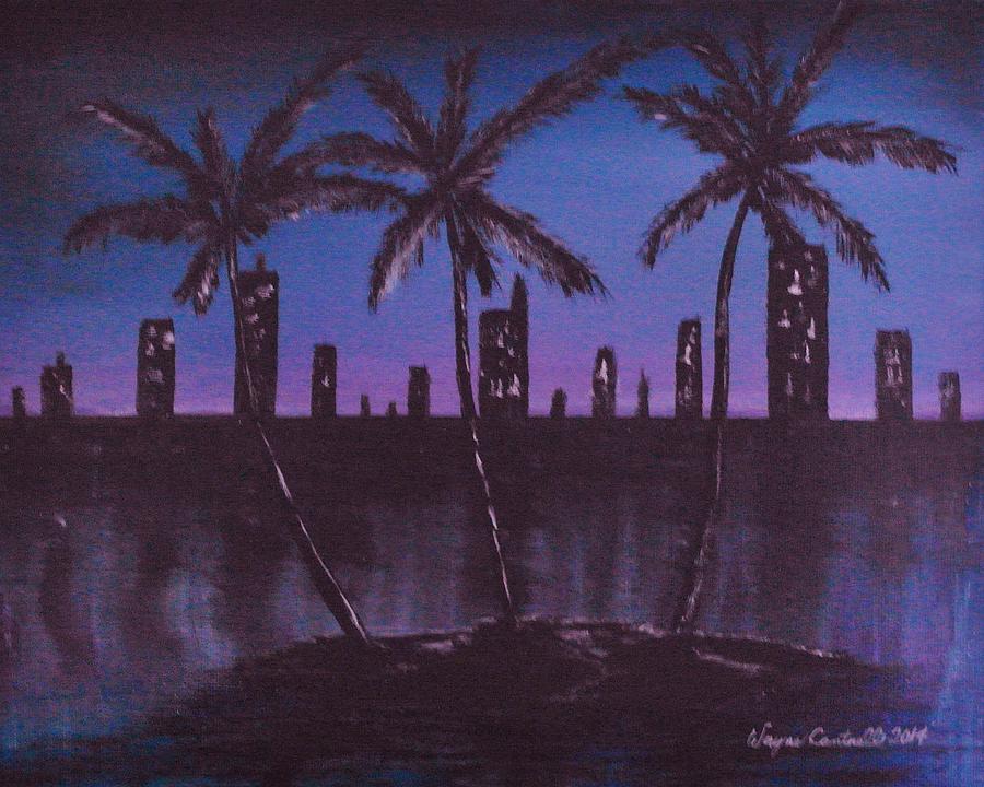 Bay Palms Painting by Wayne Cantrell