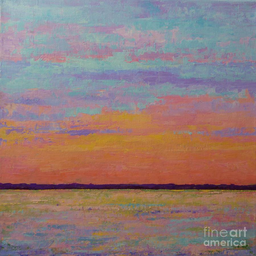 Abstract Painting - Bay Sunset by Gail Kent