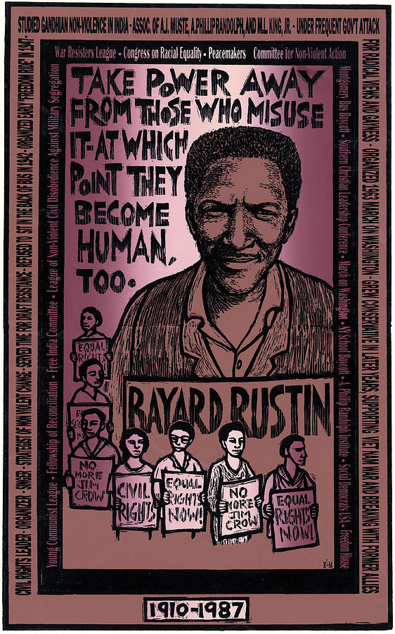 Bayard Rustin Mixed Media by Ricardo Levins Morales