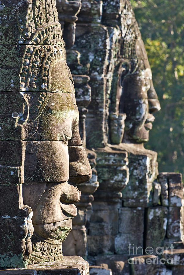 Bayon faces - Angkor wat - Cambodia Photograph by Luciano Mortula