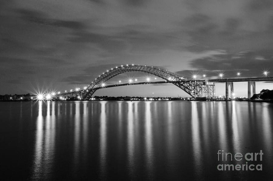 Bayonne Bridge in Black and White Photograph by Paul Ward